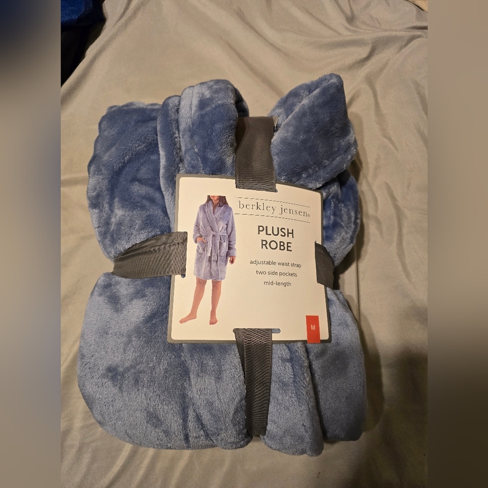 Nwt Plush Blue Robe